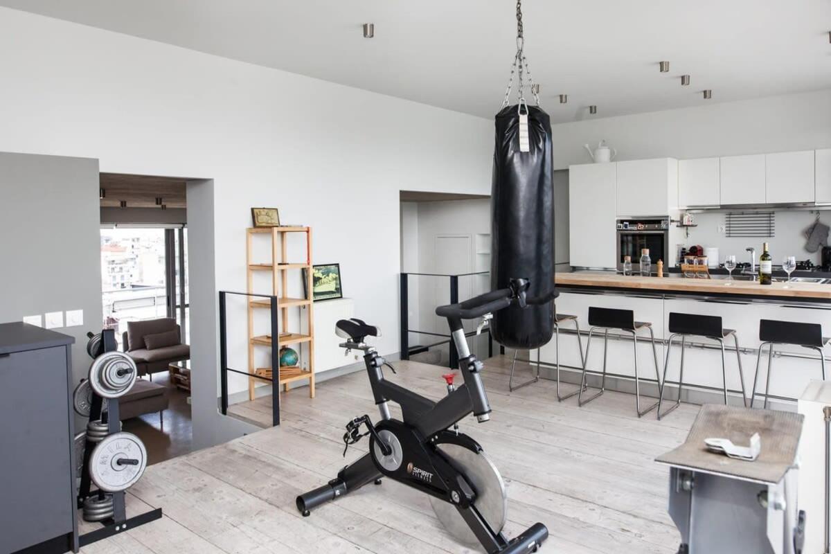 Penthouse With 360 View Of Athens And Private Gym Apartment ภายนอก รูปภาพ