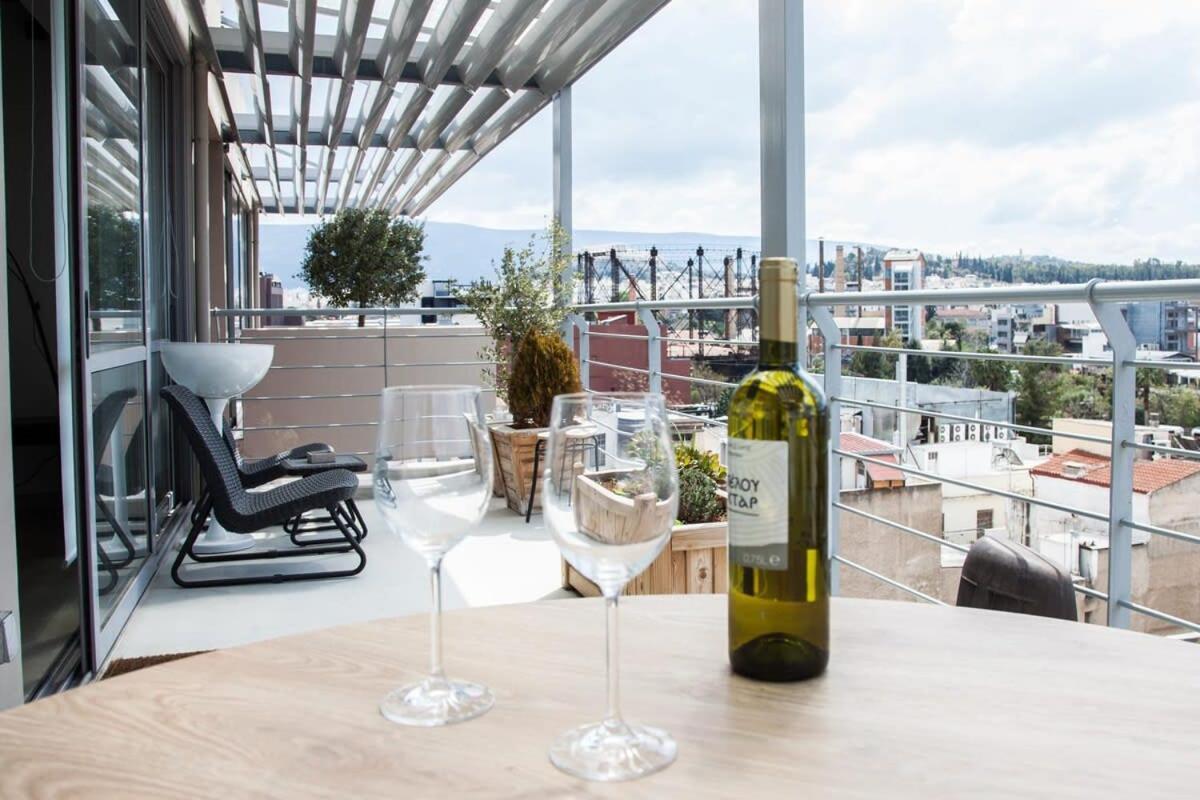 Penthouse With 360 View Of Athens And Private Gym Apartment ภายนอก รูปภาพ