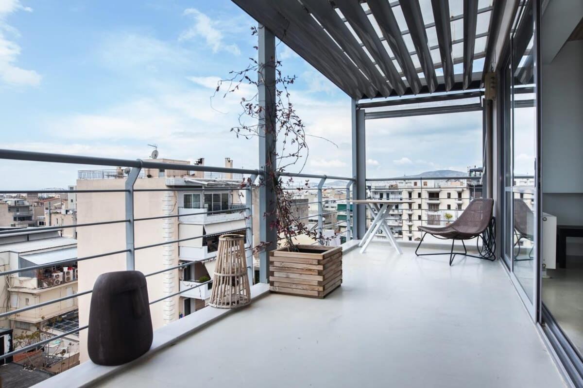 Penthouse With 360 View Of Athens And Private Gym Apartment ภายนอก รูปภาพ