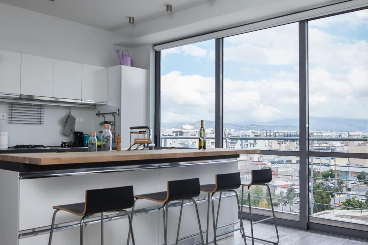 Penthouse With 360 View Of Athens And Private Gym Apartment ภายนอก รูปภาพ