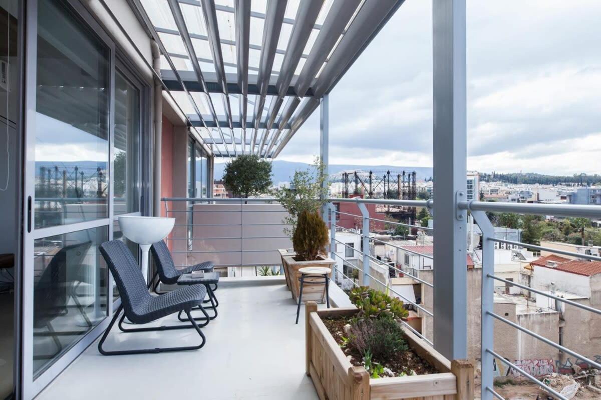 Penthouse With 360 View Of Athens And Private Gym Apartment ภายนอก รูปภาพ