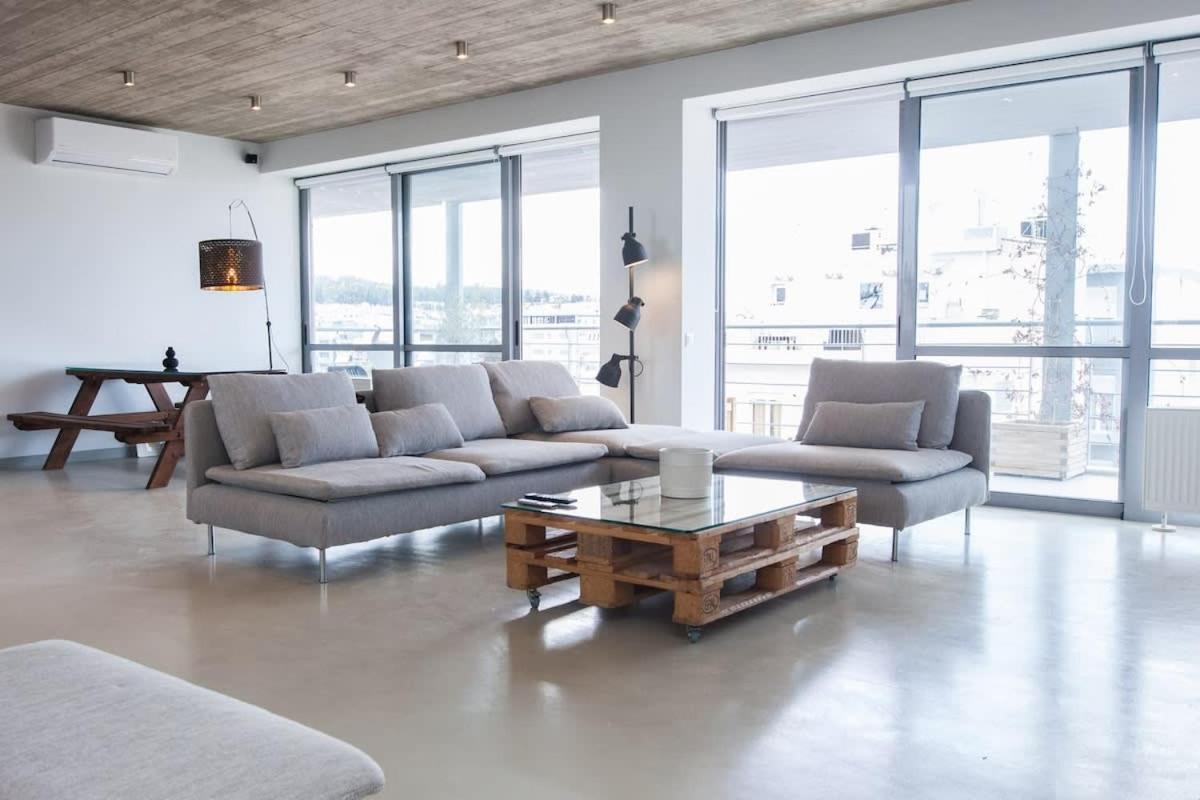 Penthouse With 360 View Of Athens And Private Gym Apartment ภายนอก รูปภาพ