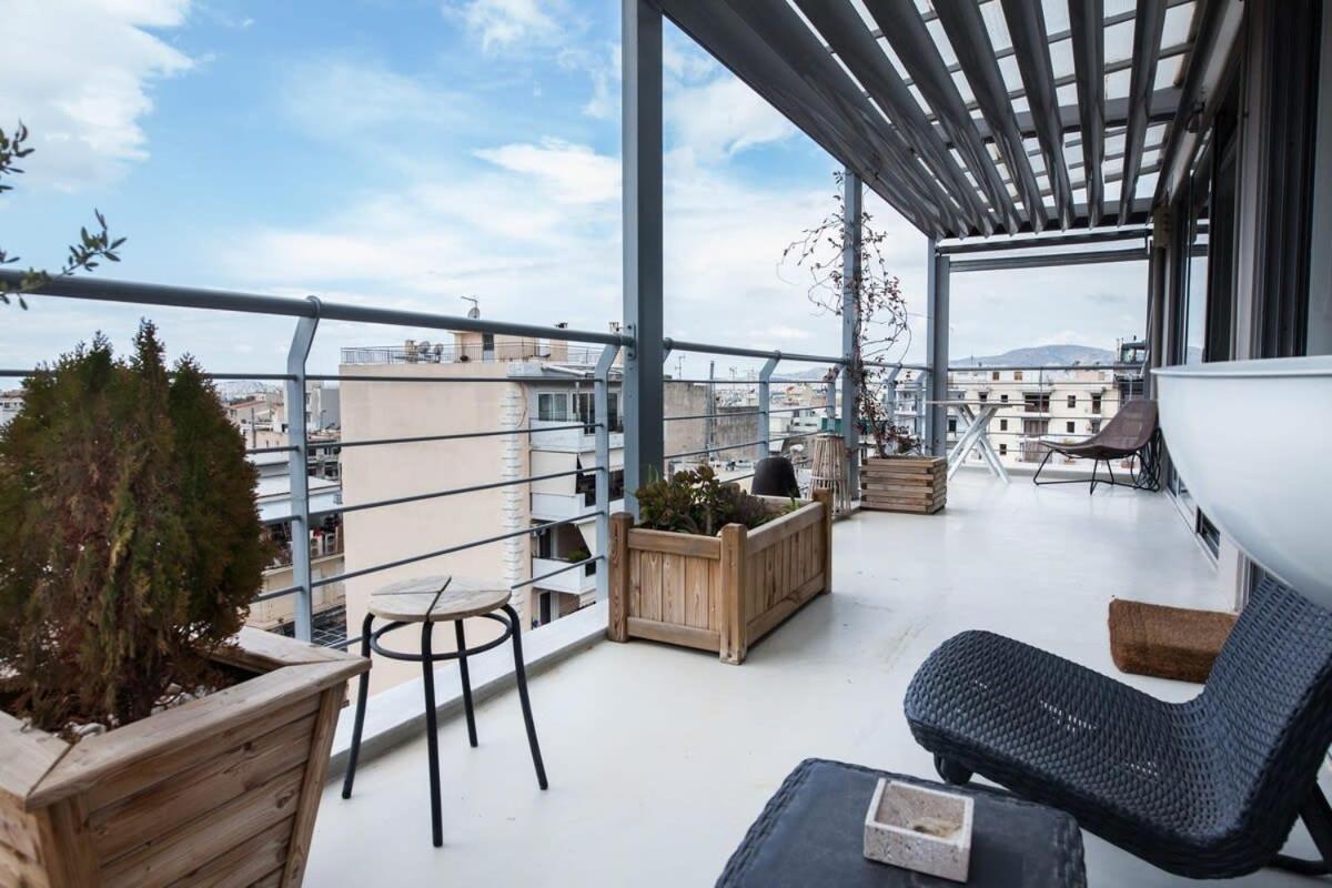 Penthouse With 360 View Of Athens And Private Gym Apartment ภายนอก รูปภาพ